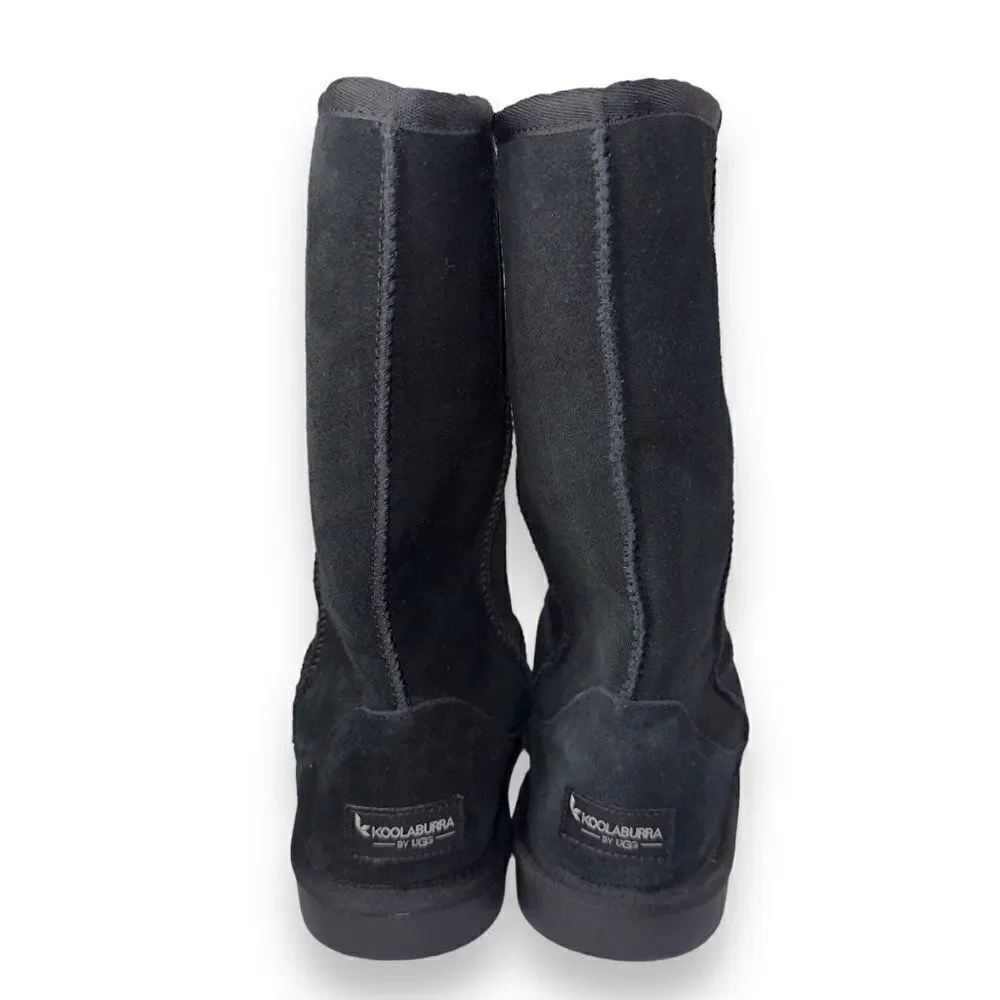 Koolaburra by UGG Koola Tall Boots Black Suede‎ 1020172 Youth 5 Women's 6